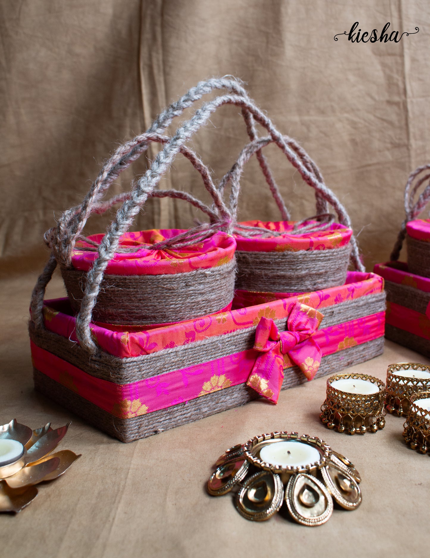 Riwaaz Brocade Baskets (Set of 3)