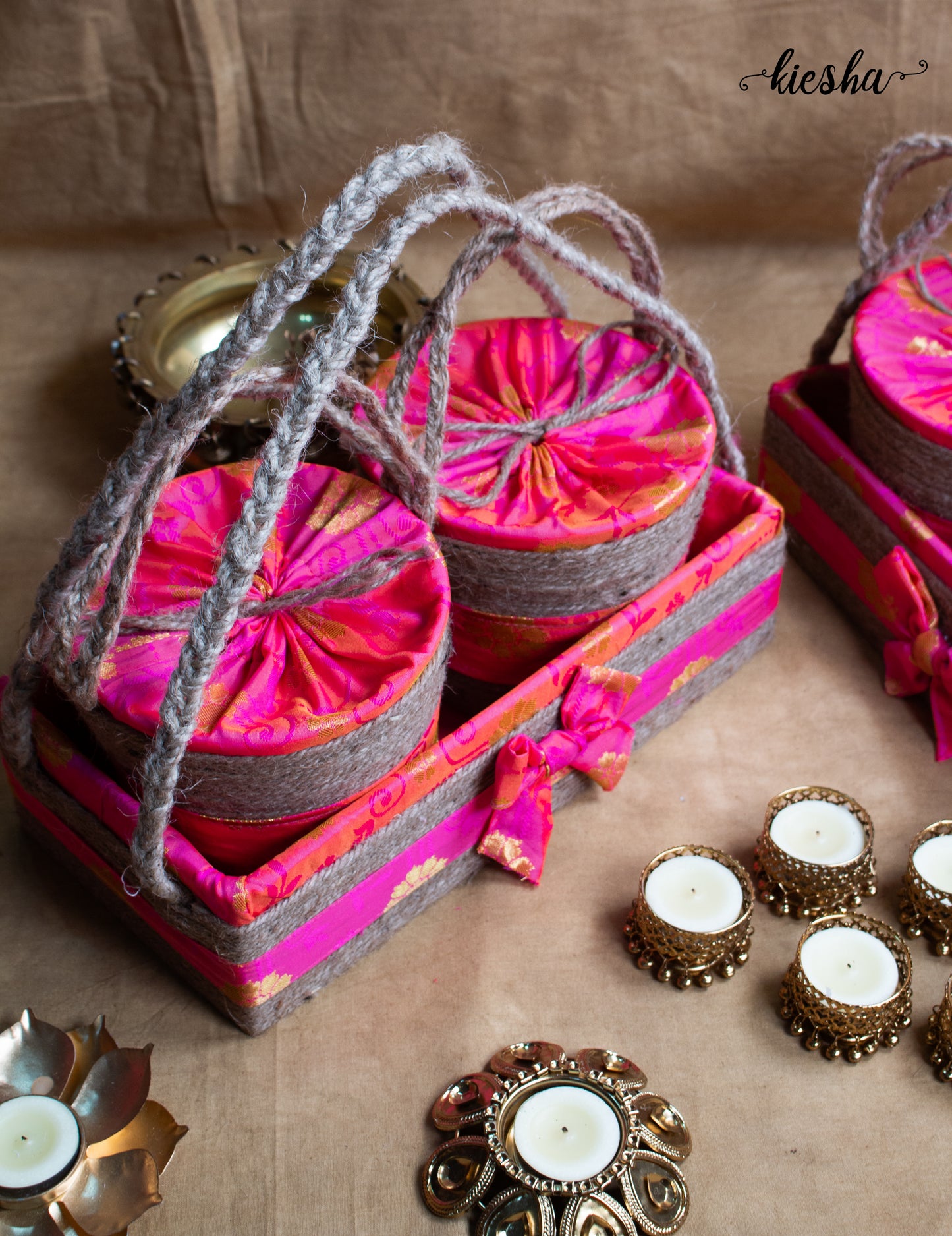 Riwaaz Brocade Baskets (Set of 3)