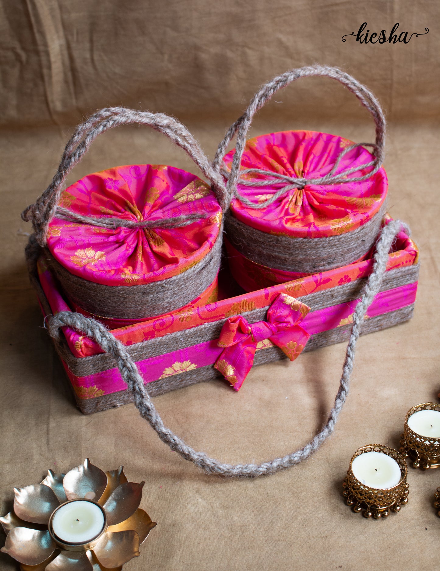 Riwaaz Brocade Baskets (Set of 3)