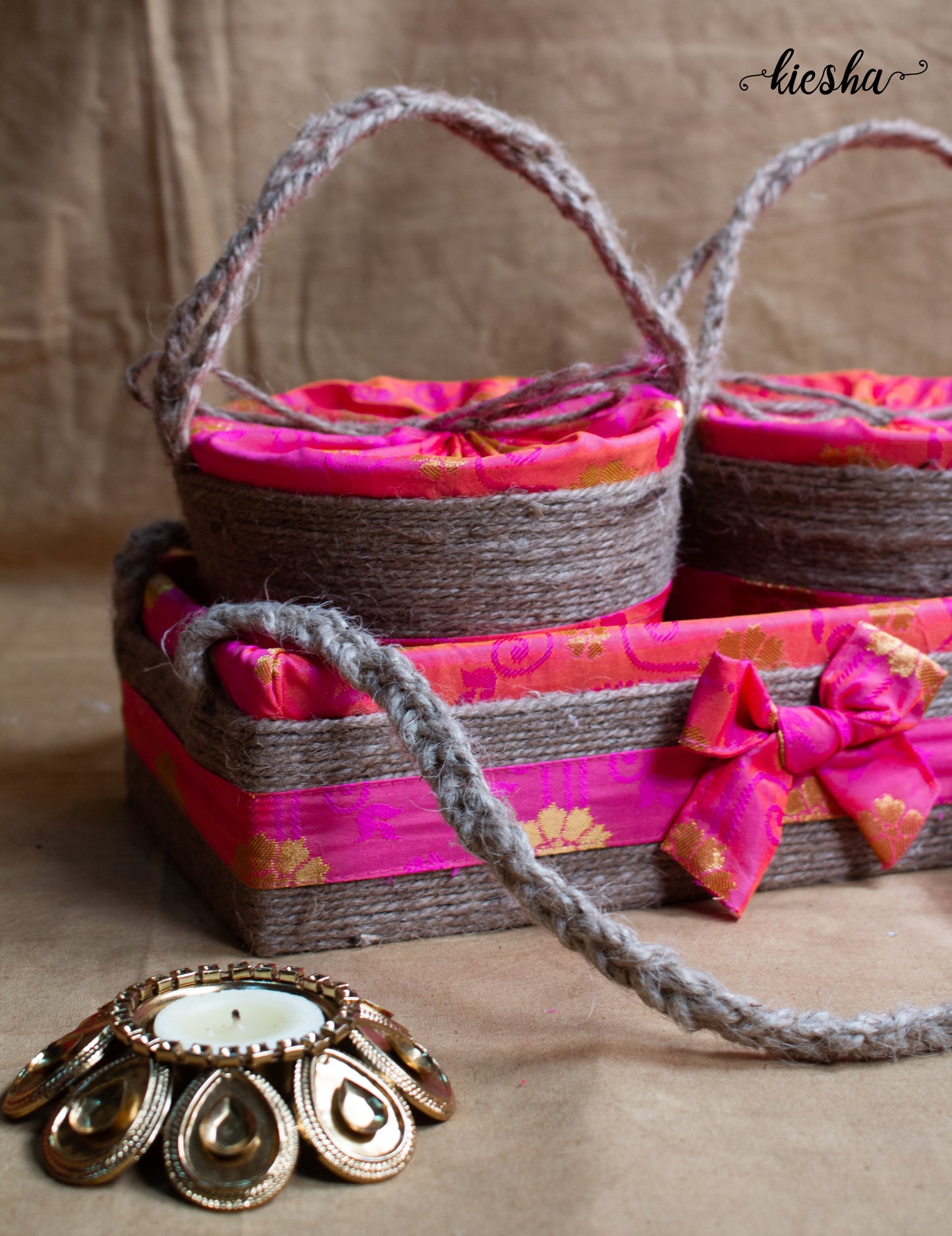 Riwaaz Brocade Baskets (Set of 3)