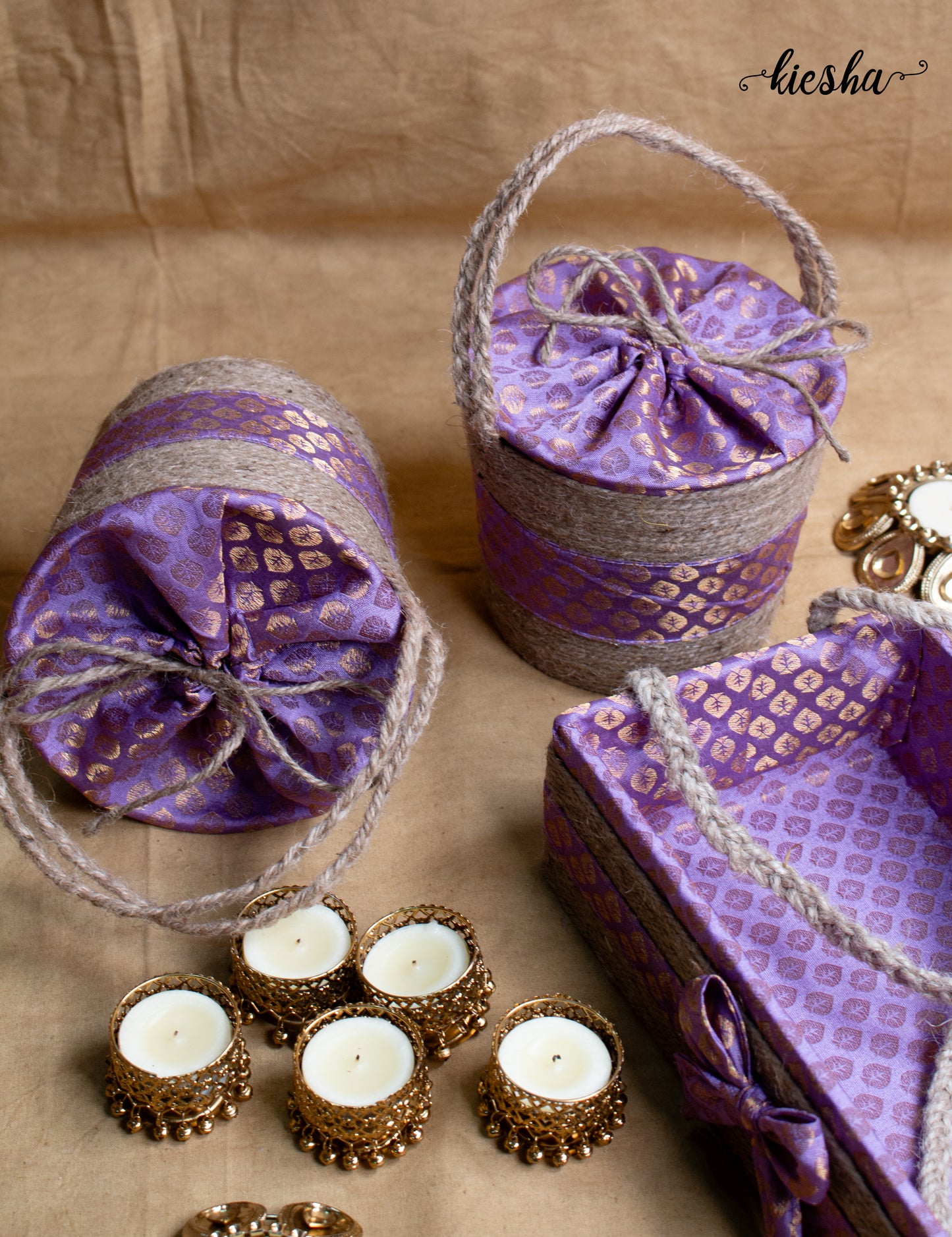 Riwaaz Brocade Baskets (Set of 3)