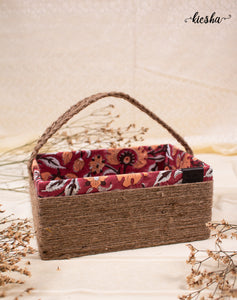 Floral Print Sutli Basket Open