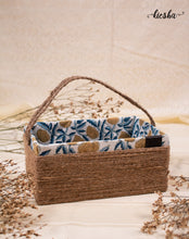 Load image into Gallery viewer, Floral Print Sutli Basket Open