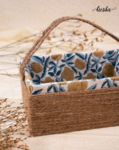 Load image into Gallery viewer, Floral Print Sutli Basket Open