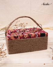 Load image into Gallery viewer, Floral Print Sutli Basket Covered