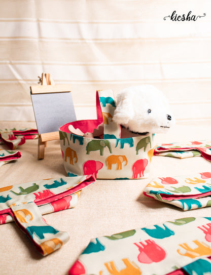 Canvas Foldable Basket (Small)