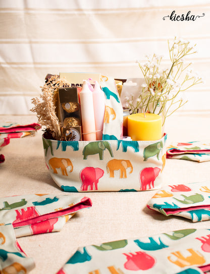 Canvas Foldable Basket (Small)