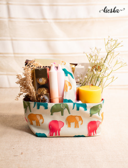 Canvas Foldable Basket (Small)