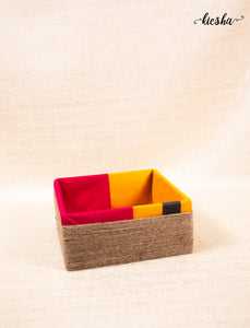 Multicolor Square Lid Sutli Basket