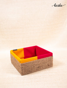 Multicolor Square Lid Sutli Basket