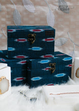 Load image into Gallery viewer, Jewellery Box Ikat Blue