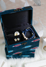 Load image into Gallery viewer, Jewellery Box Ikat Blue