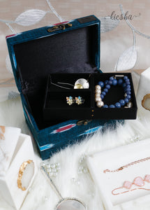 Jewellery Box Ikat Blue
