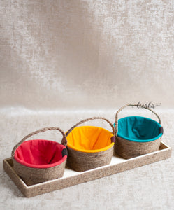 Tray of 3 - Sutli Basket Round (Open)