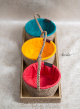 Load image into Gallery viewer, Tray of 3 - Sutli Basket Round (Open)
