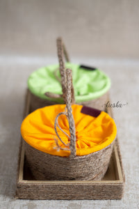 Tray of 2 - Sutli Basket Round (covered)