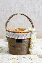 Load image into Gallery viewer, Golden Brocade Tub Basket