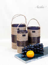 Load image into Gallery viewer, Wine Bottle Sutli Basket (set of 3)
