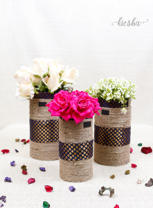 Wine Bottle Sutli Basket (set of 3)