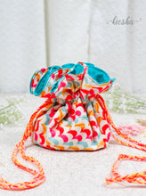 Load image into Gallery viewer, Misty Teal Potli Bag