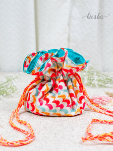 Misty Teal Potli Bag